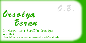 orsolya beran business card